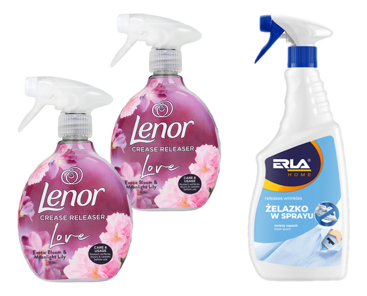 Żelazko w sprayu o 2x500ml Exotic Bloom + Erla 750ml