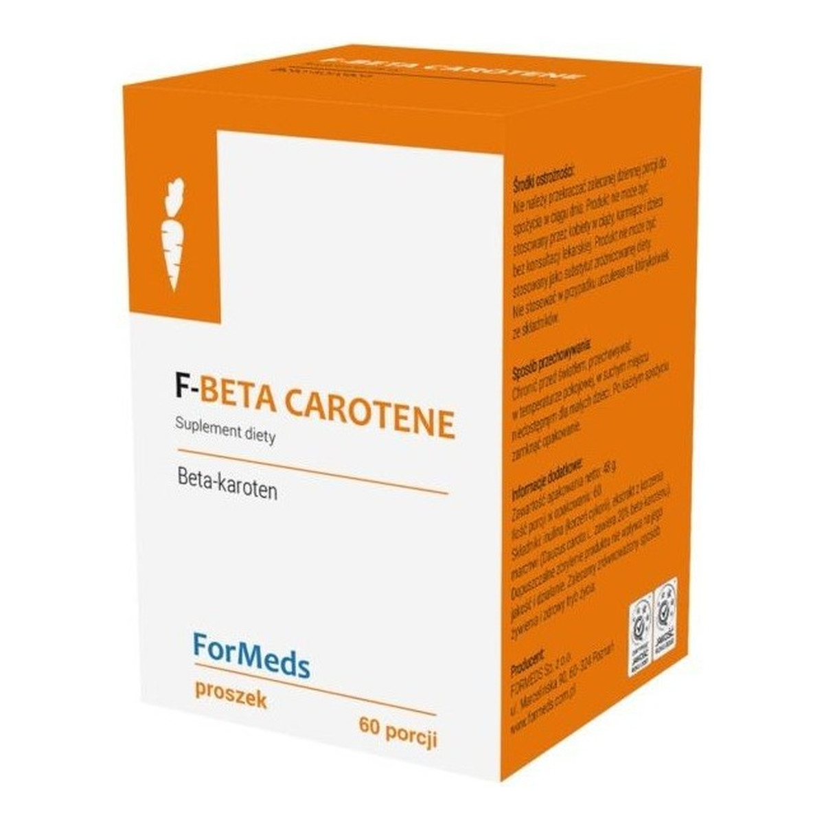Formeds F-Beta Carotene suplement diety w proszku 60 Porcji