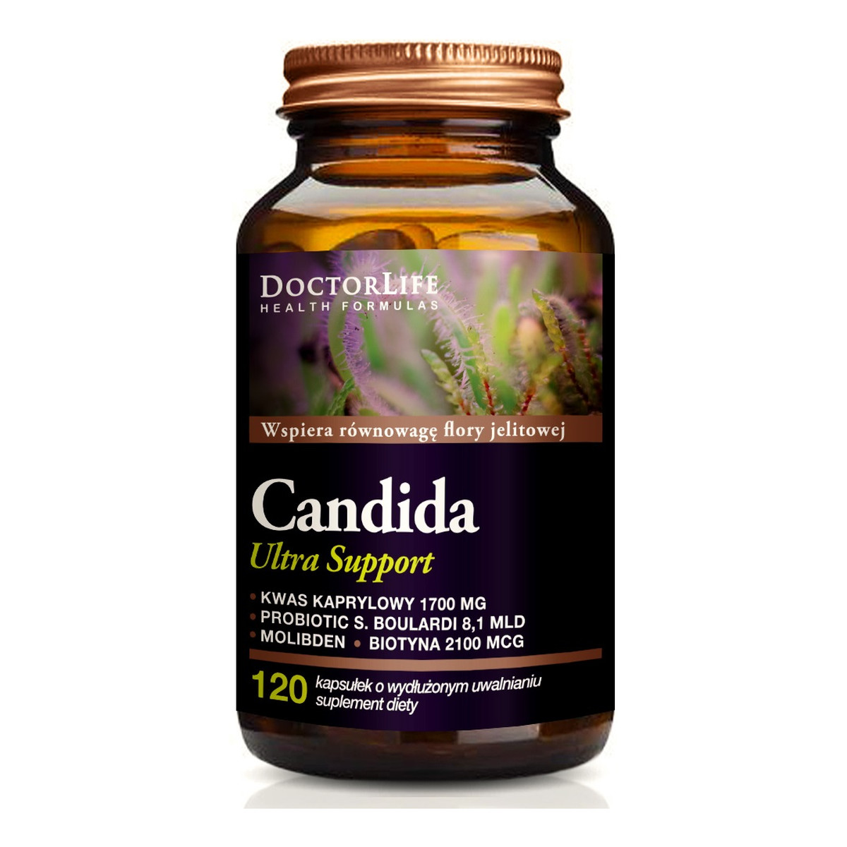 Doctor Life Candida ultra support suplement diety wspomagający równowagę flory jelitowej 120 kapsułek