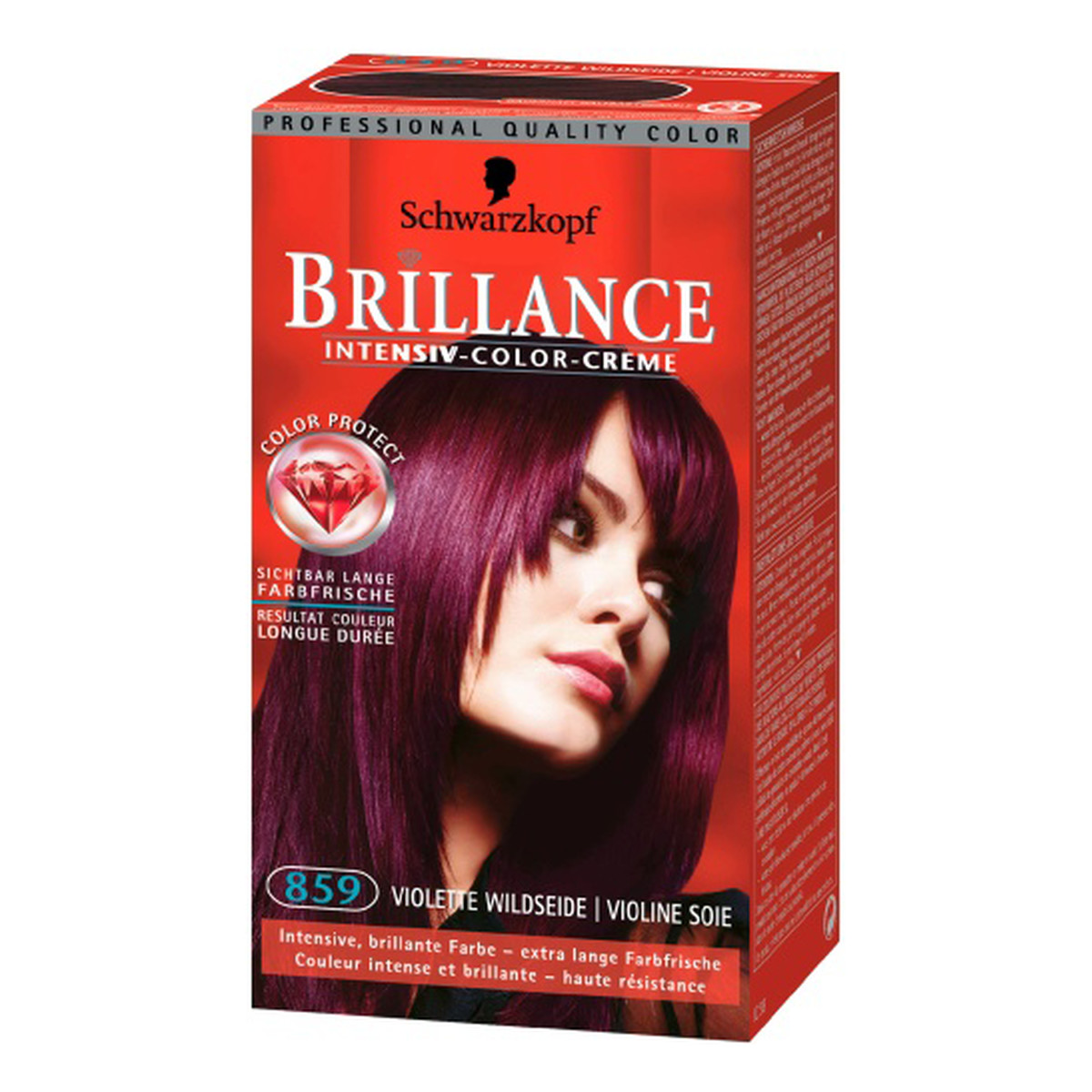 Schwarzkopf Professional Quality Color Farba Do Włosów Brillance Jedwabisty Fiolet 859 123ml