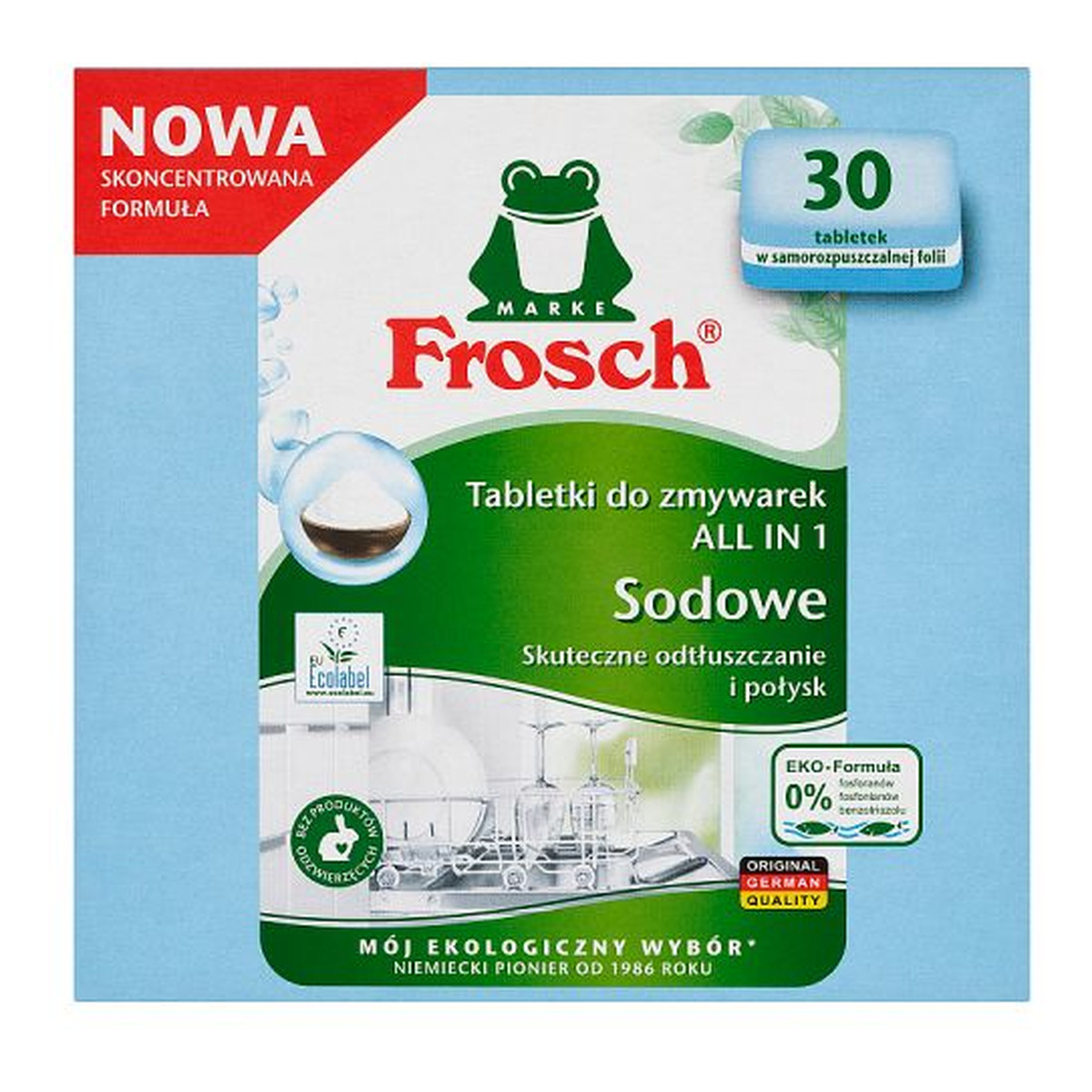 Frosch Tabletki do zmywarki Sodowe 30szt. 540g