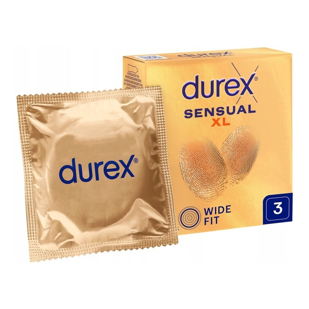 Durex Sensual xl super cienkie prezerwatywy powiększone 3szt