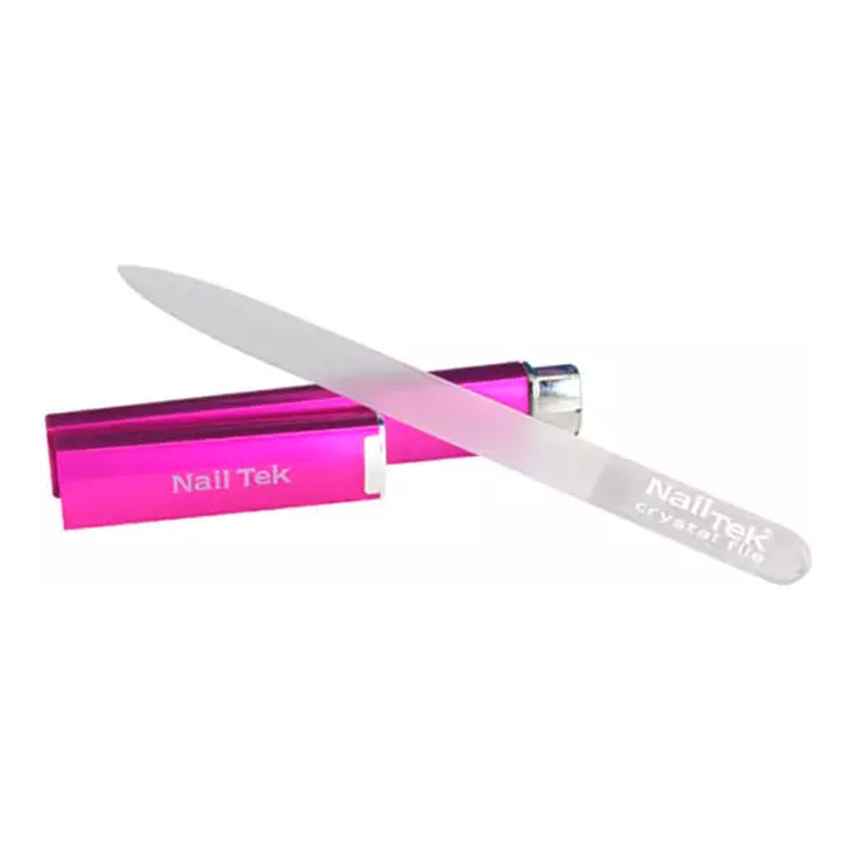 Nail Tek Pilnik szklany Crystal File regular w różowym etui - wymiar 139x12mm