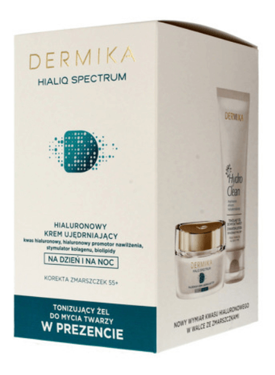 55+ krem ujędrniający 50ml + tonizujący żel do mycia twarzy 150ml