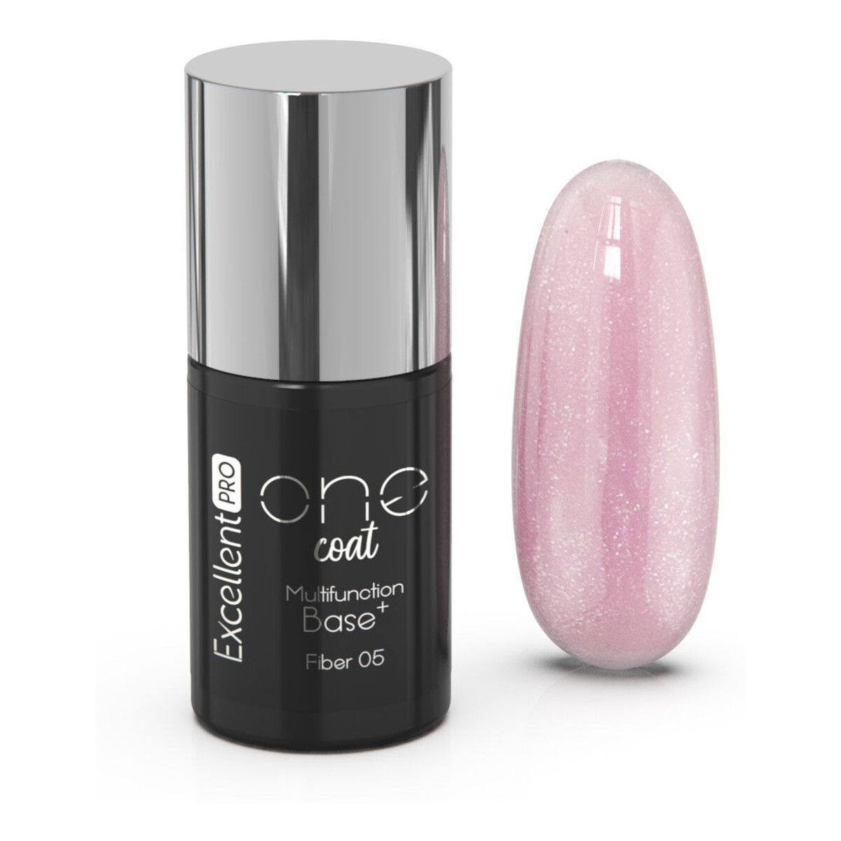 Excellent PRO One coat multifunction fiber base baza hybrydowa z włóknami shiny beige 7g