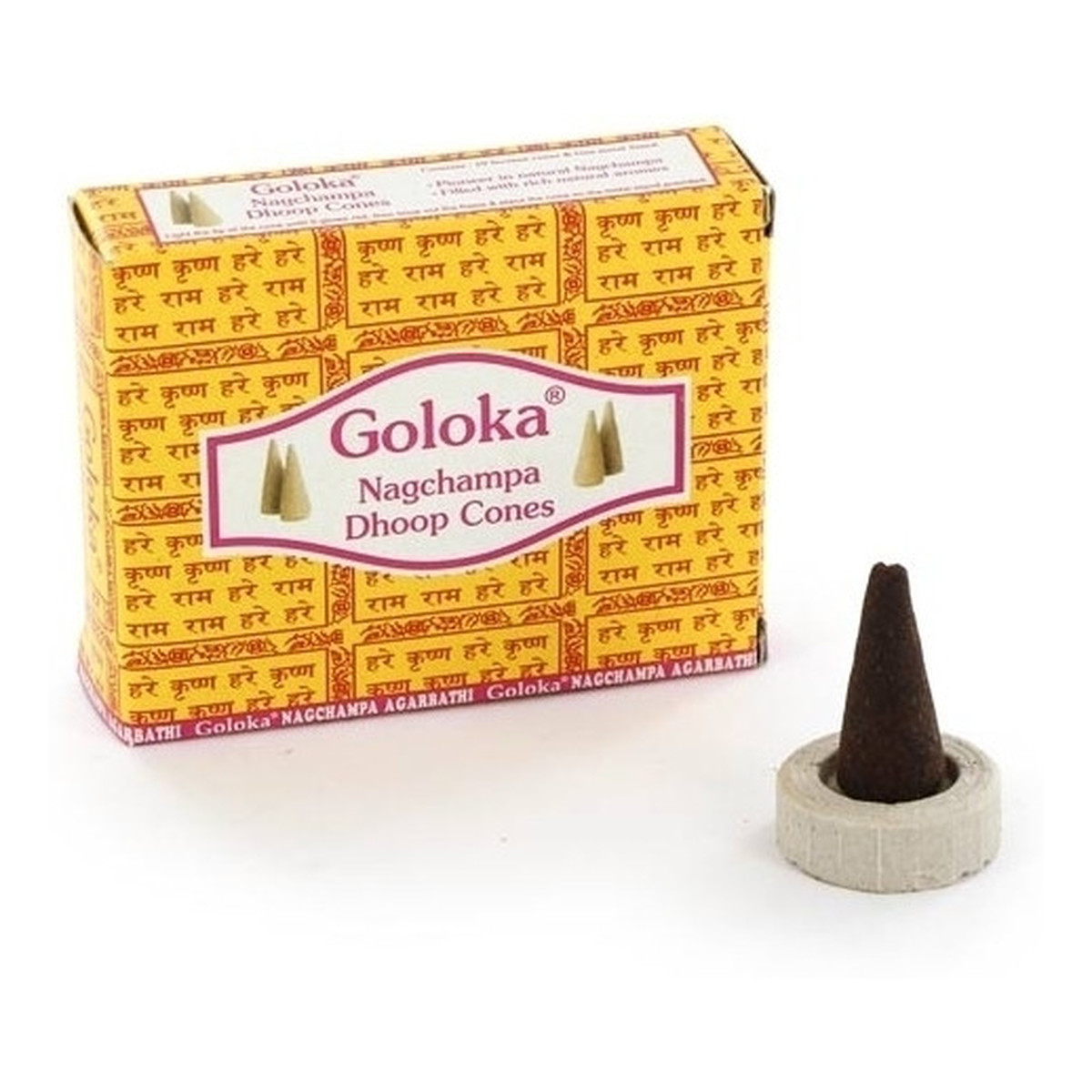 Goloka Kadzidełka Stożkowe Nagchampa Dhoop Cones