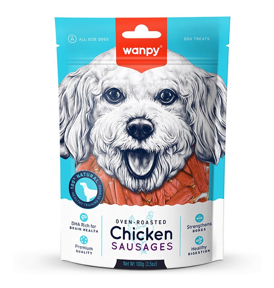 Dogs przekąski dla psów chicken-kiełbaski z kurczaka