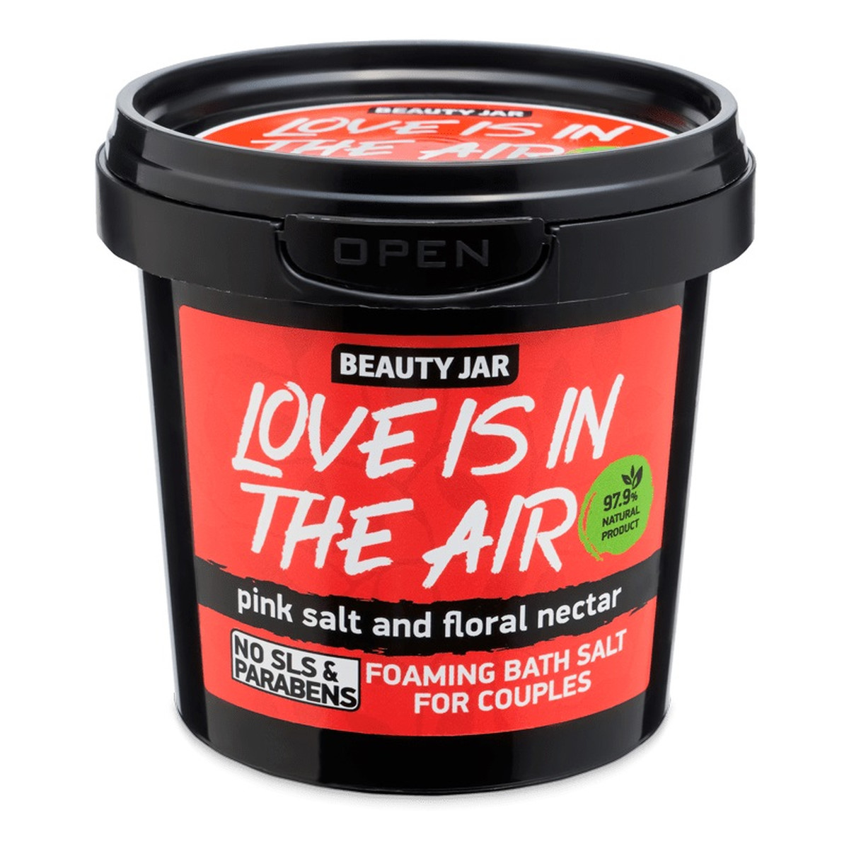 Beauty Jar Love is in the air pieniąca sól do kąpieli dla par z kwiatowym nektarem 150g