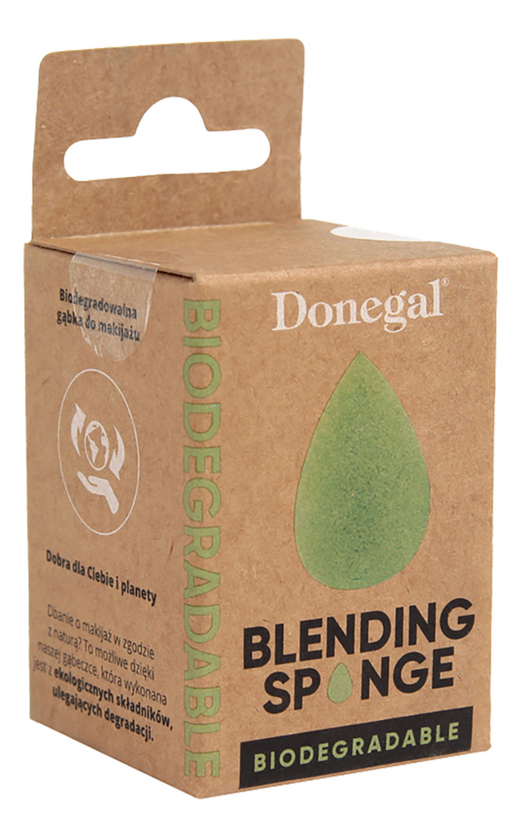 Gąbka do makijażu biodegradowalna - zielona (4347)
