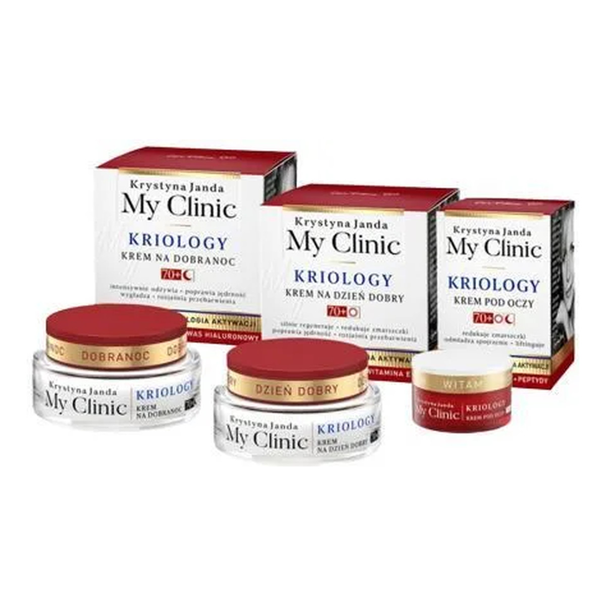 Janda My Clinic Kriology Zestaw prezentowy 50+ krem na dzień 50ml + krem na noc 50ml + krem pod oczy 15ml