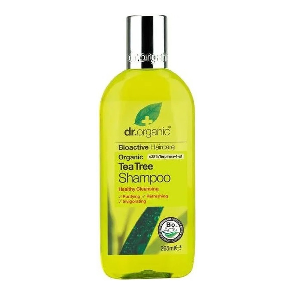 Dr.Organic Tea tree shampoo oczyszczający szampon do włosów przetłuszczających się 265ml