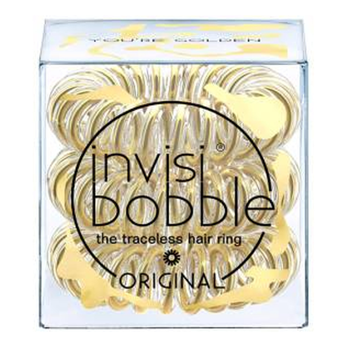 Invisibobble Original You're Golden 3 gumki do włosów przezroczyste złote