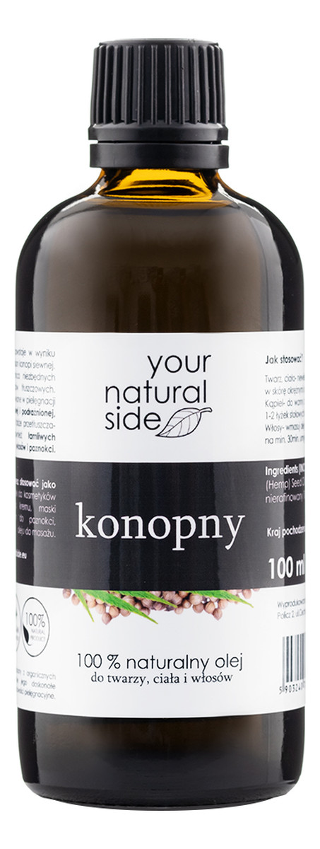 nierafinowany olej konopny