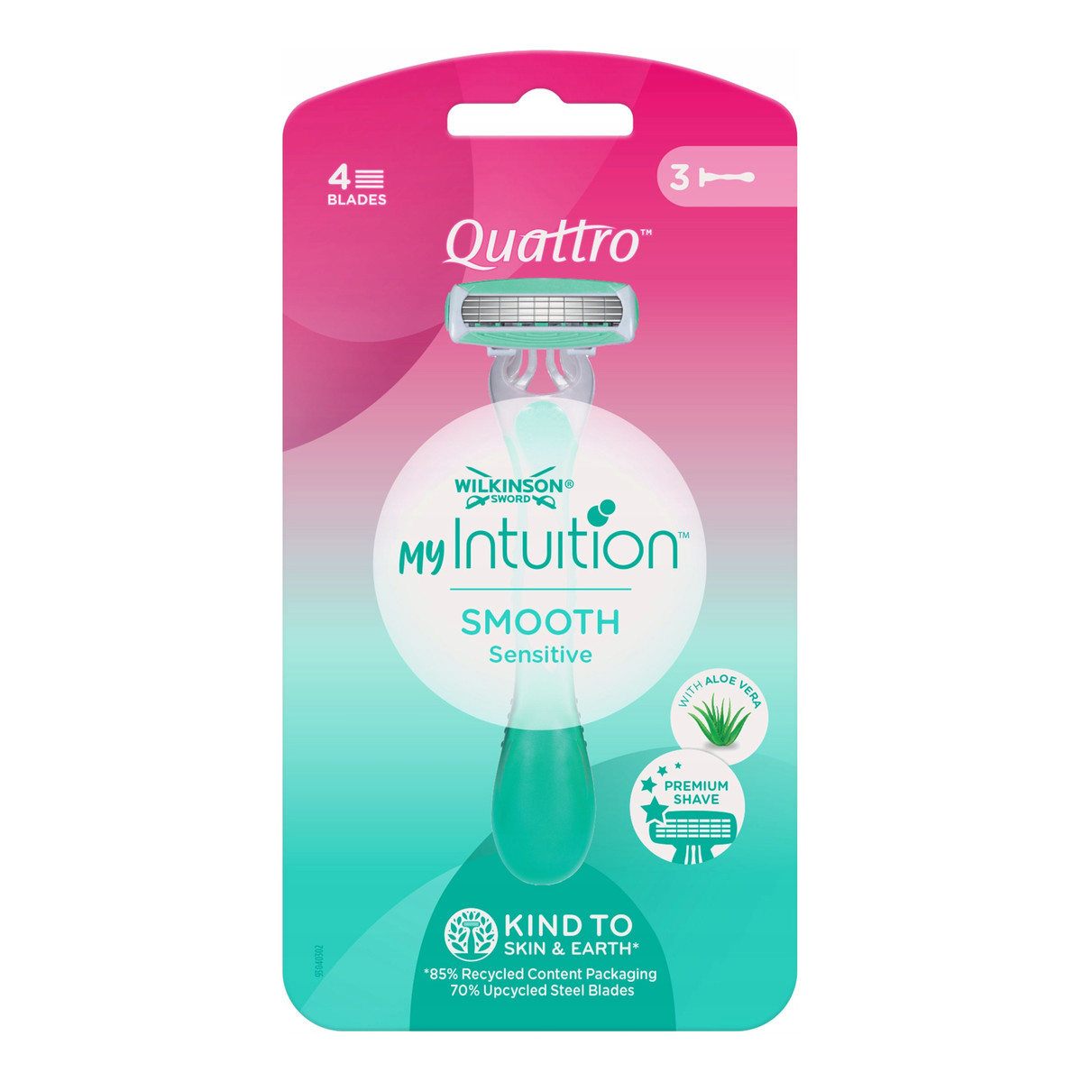 Wilkinson Quattro for women sensitive jednorazowe maszynki do golenia dla kobiet 3szt