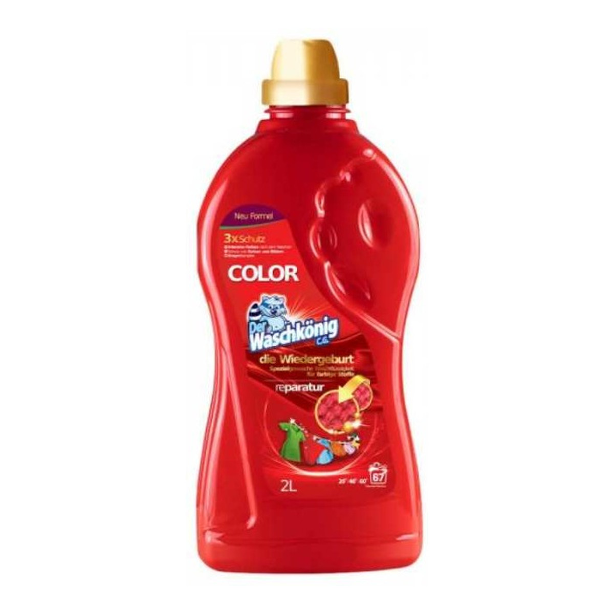 Der Waschkönig C.G. Color specjalistyczny żel do prania tkanin kolorowych – 67 prań 2000ml