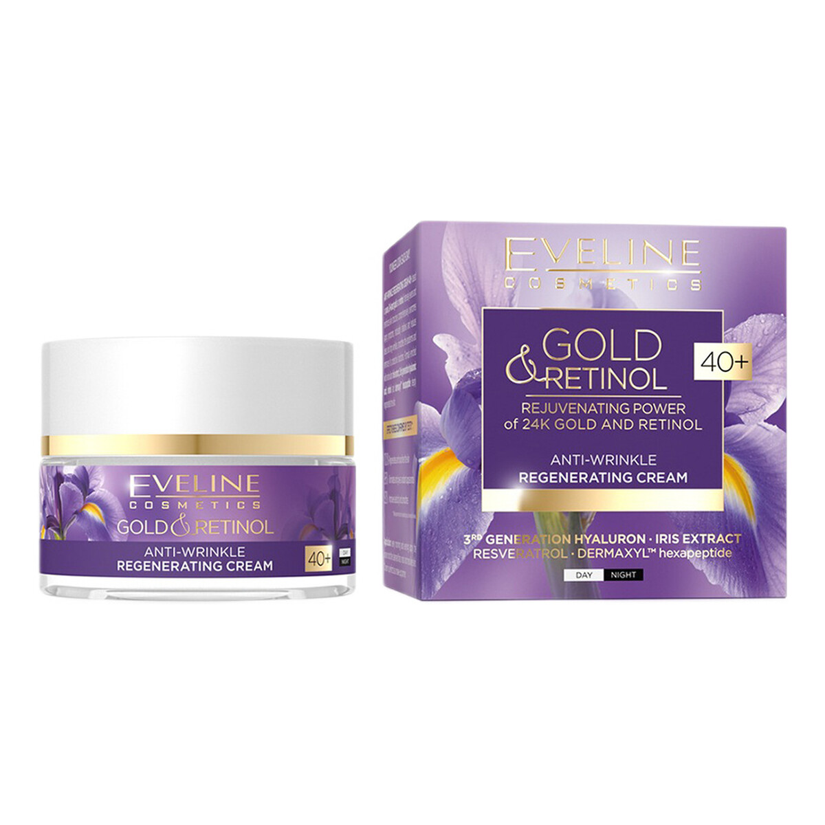 Eveline Gold Retinol przeciwzmarszczkowy Krem regenerujący 40+ 50ml
