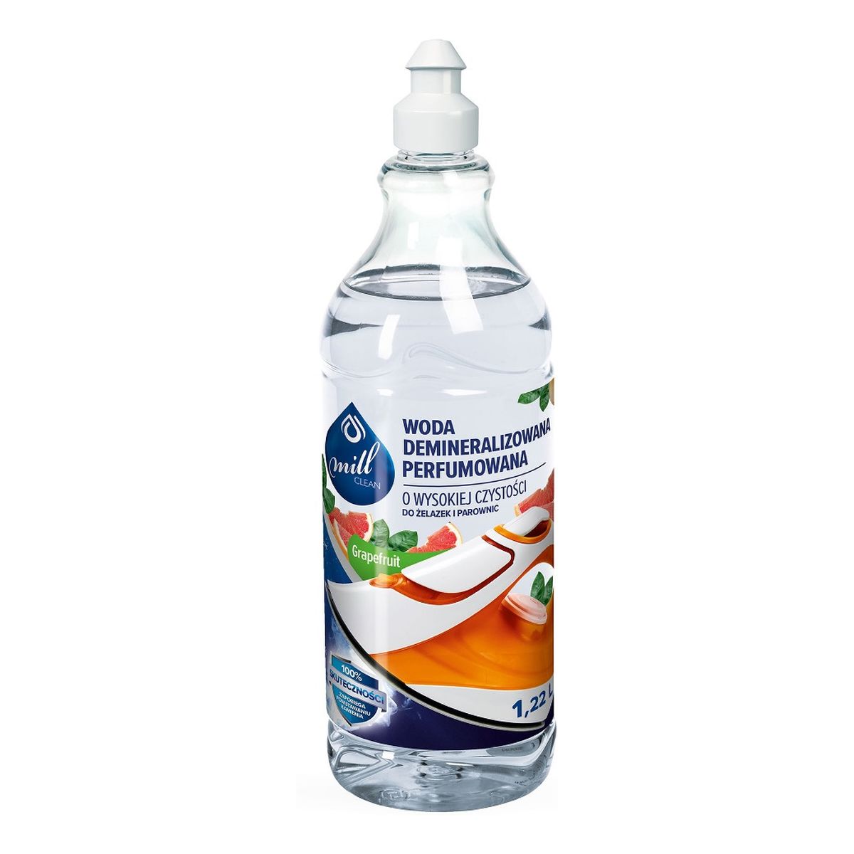 Mill Clean Woda Demineralizowana o wysokiej czystości do żelazek, parownic, nawilżaczy powietrza Grapefruit 1220ml