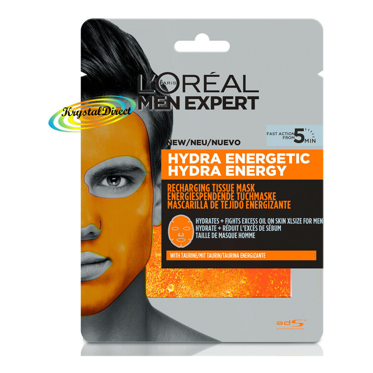 L'Oreal Paris Men Expert Hydra Energetic Energetyzująca Maska w płachcie 1szt 30g