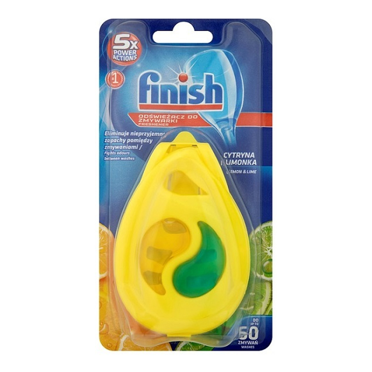 Finish 5x Power Actions odświeżacz do zmywarki Lemon & Lime 4ml