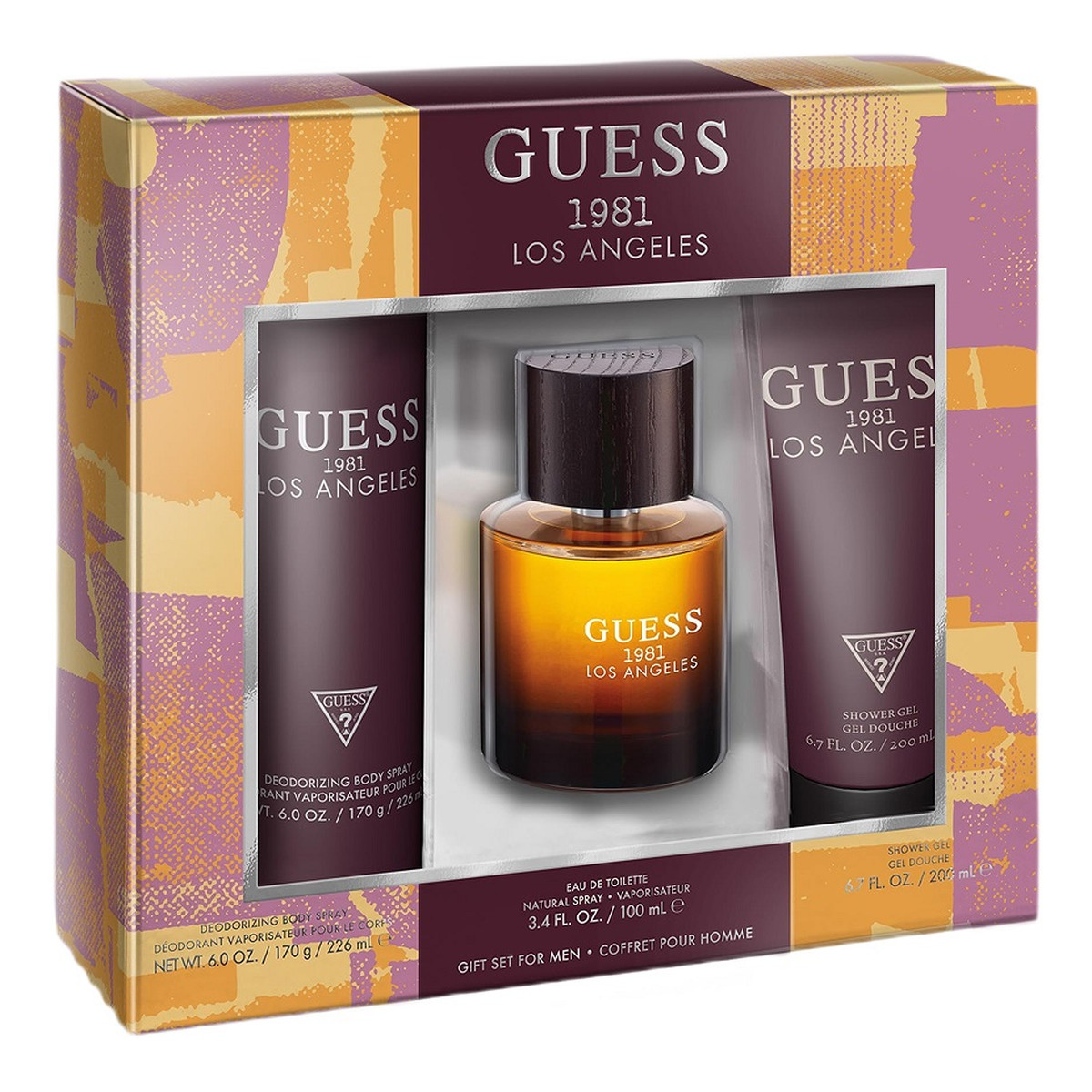 Guess 1981 Los Angeles For Men Zestaw woda toaletowa spray 100ml + żel pod prysznic 200ml + dezodorant spray 226ml