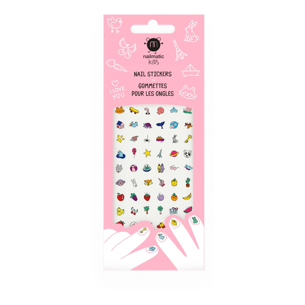 Nailmatic Kids nail stickers naklejki na paznokcie dla dzieci happy nails