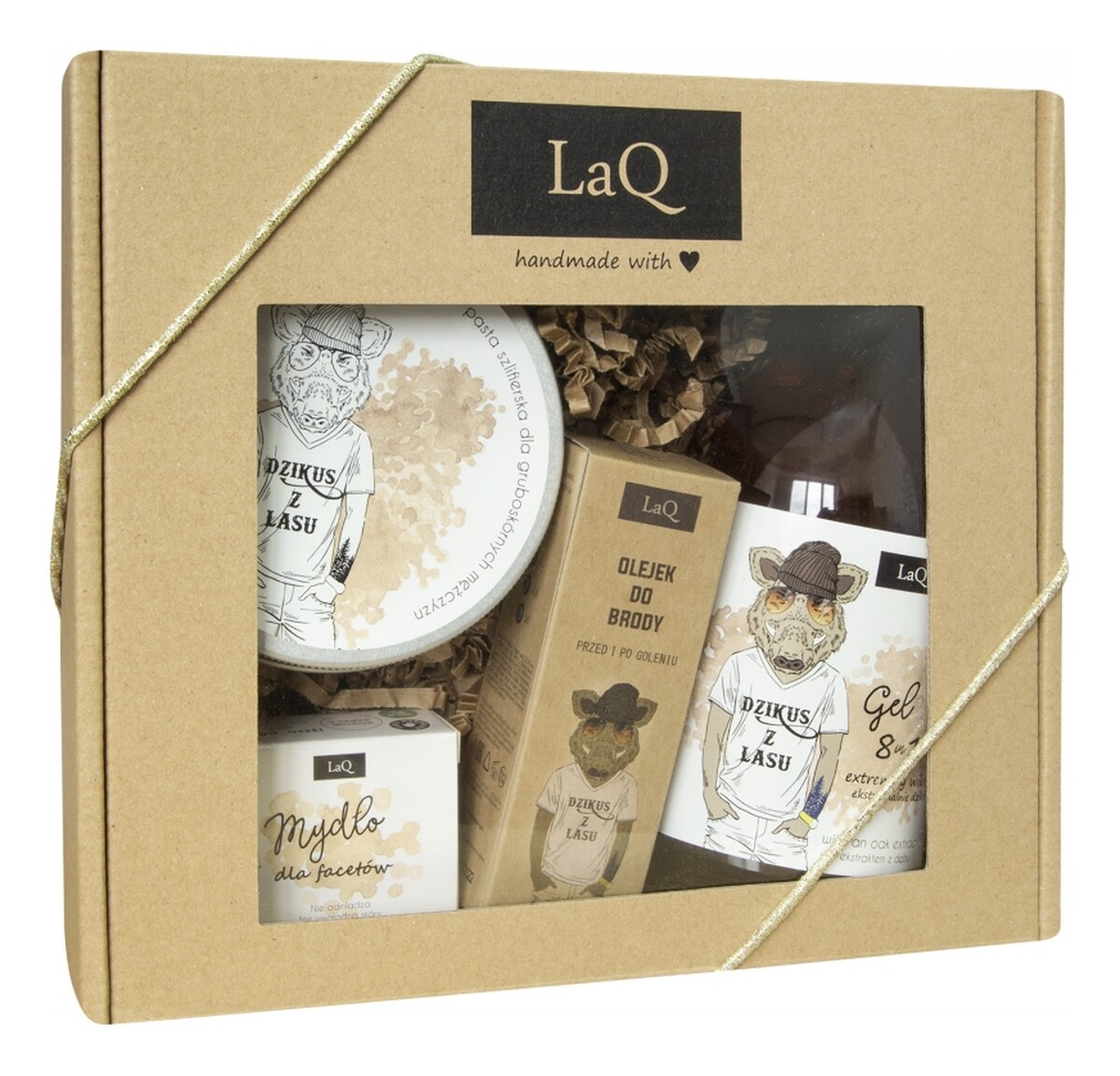 Zestaw żel pod prysznic 500ml + peeling 200ml + mydło w kostce 85ml + olejek do brody 30ml