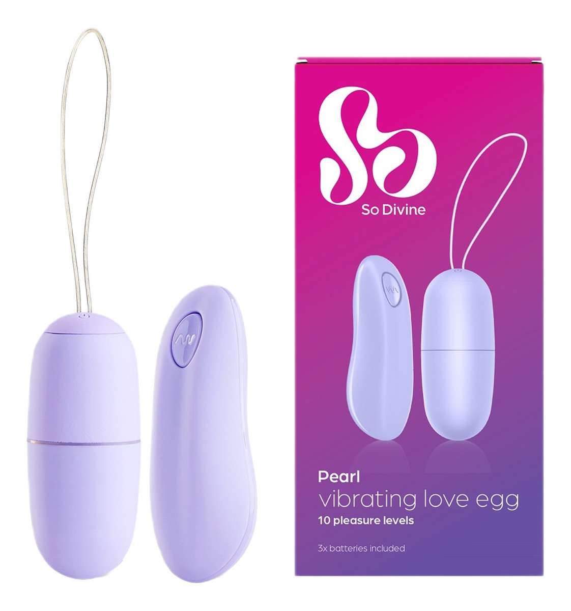 Pearl remote control love egg zdalnie sterowany wibrator jajko purple