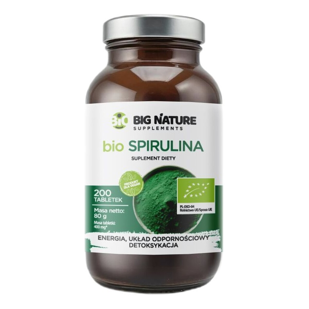Big Nature Bio spirulina suplement diety 200 tabletek