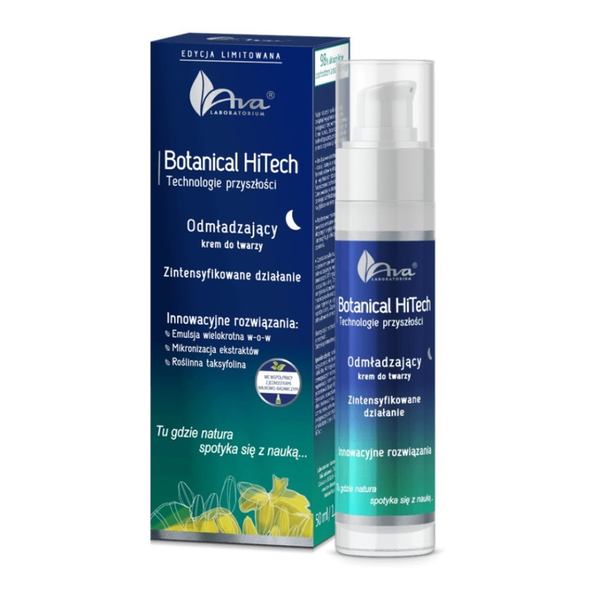 Ava Laboratorium Botanical HiTech Odmładzający krem do twarzy na noc 50ml