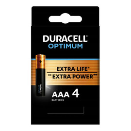 Duracell Baterie Alkaliczne Optimum Extra Power AAA LR3 (4)