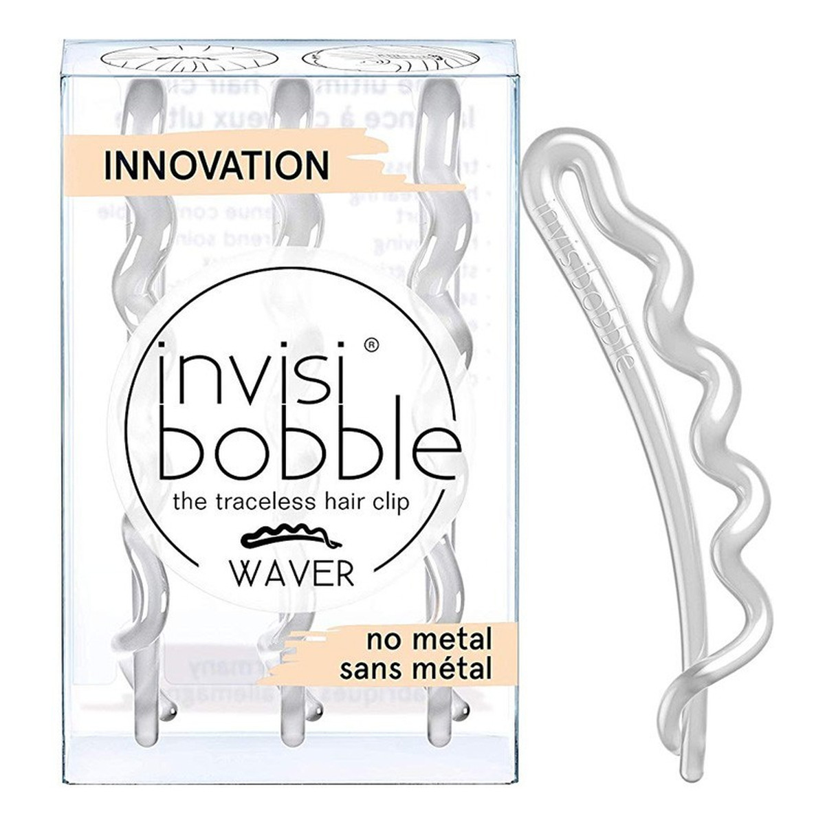 Invisibobble Waver Hair Clip Crystal Clear - Clear Piece 3 szt.