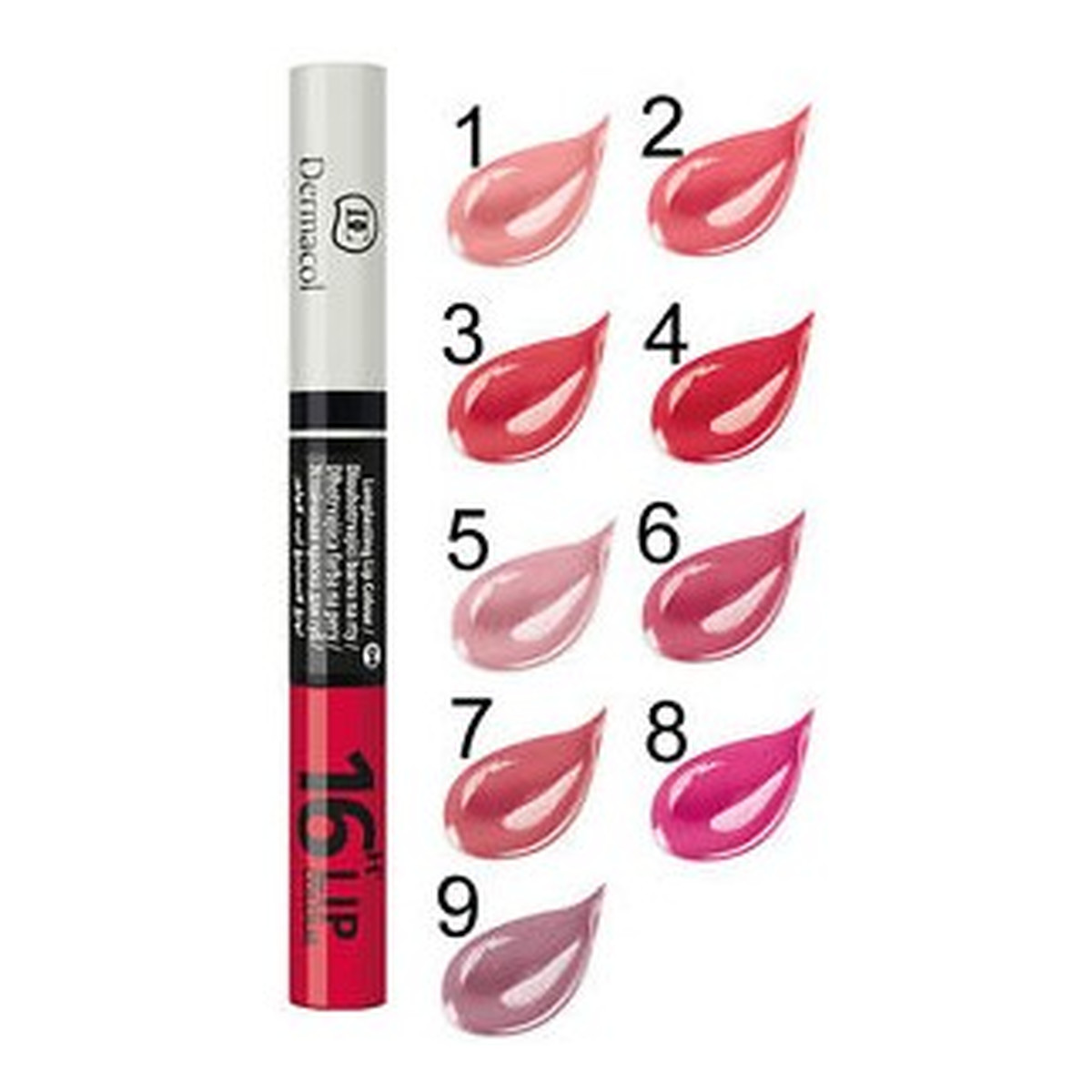 Dermacol 16H Lip Colour Longlasting Lip Colour 2w1 dwufazowa pomadka i błyszczyk do ust