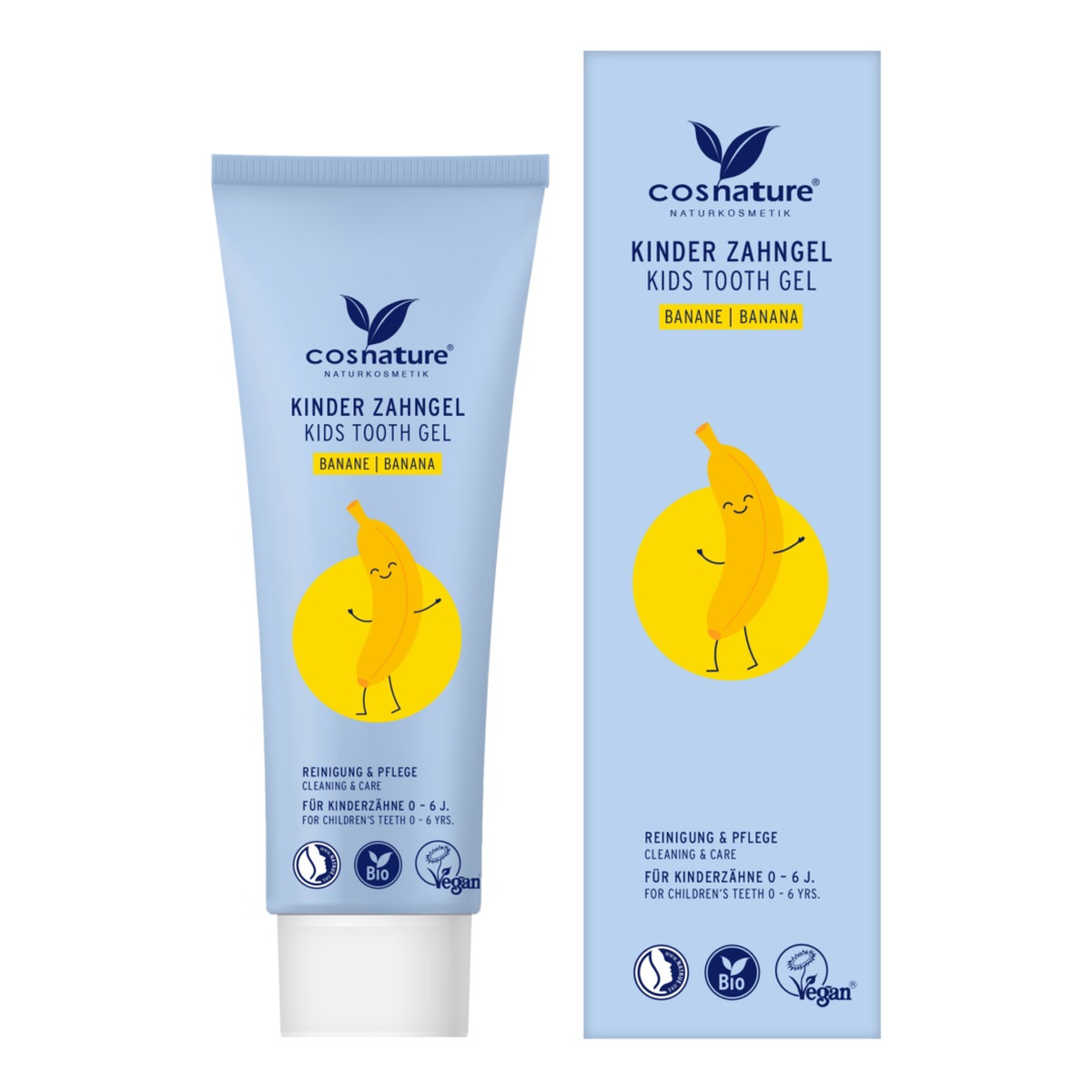 Cosnature Kids Tooth Gel Żel do zębów dla dzieci o smaku bananowym 75ml