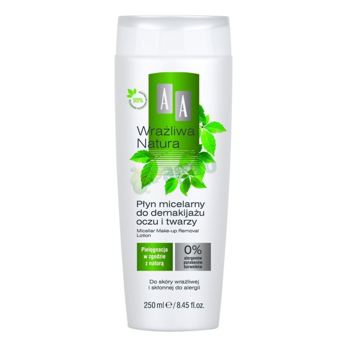 AA Wrażliwa Natura Płyn Micelarny Do Demakijażu Oczu i Twarzy 250ml