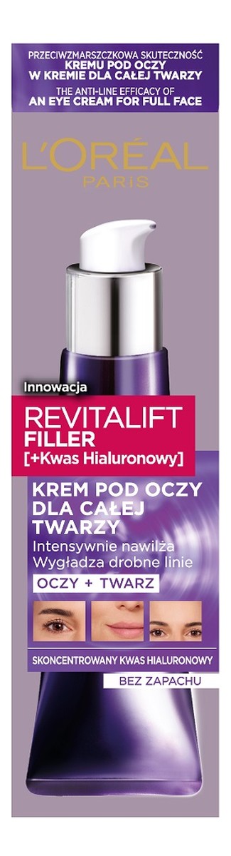 Kwas Hialuronowy Krem pod oczy i do całej twarzy