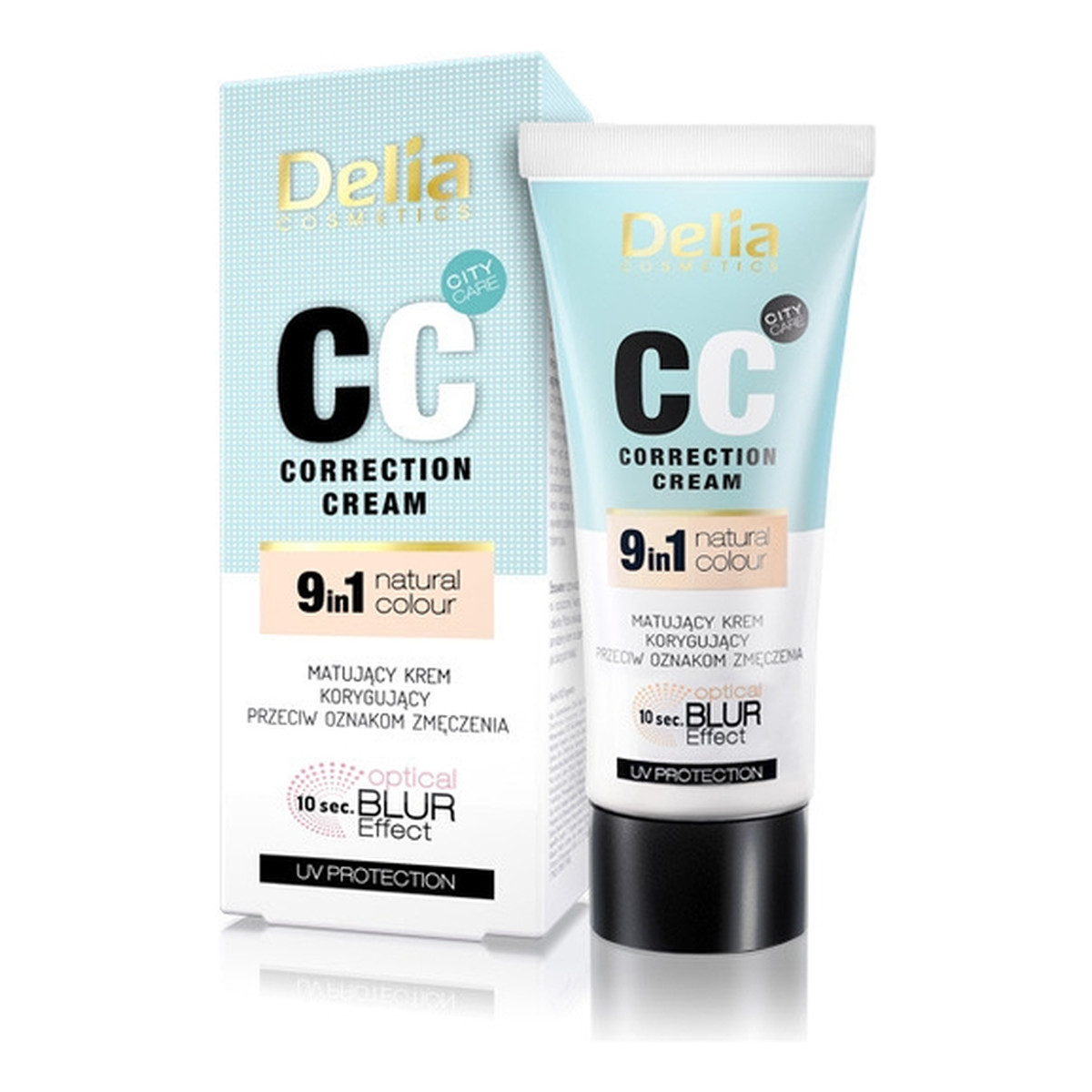 Delia Correction Cream 9 in 1 Natural Colour CC Matujący Krem Korygujacy Przeciw Oznakom Zmęczenia 30ml