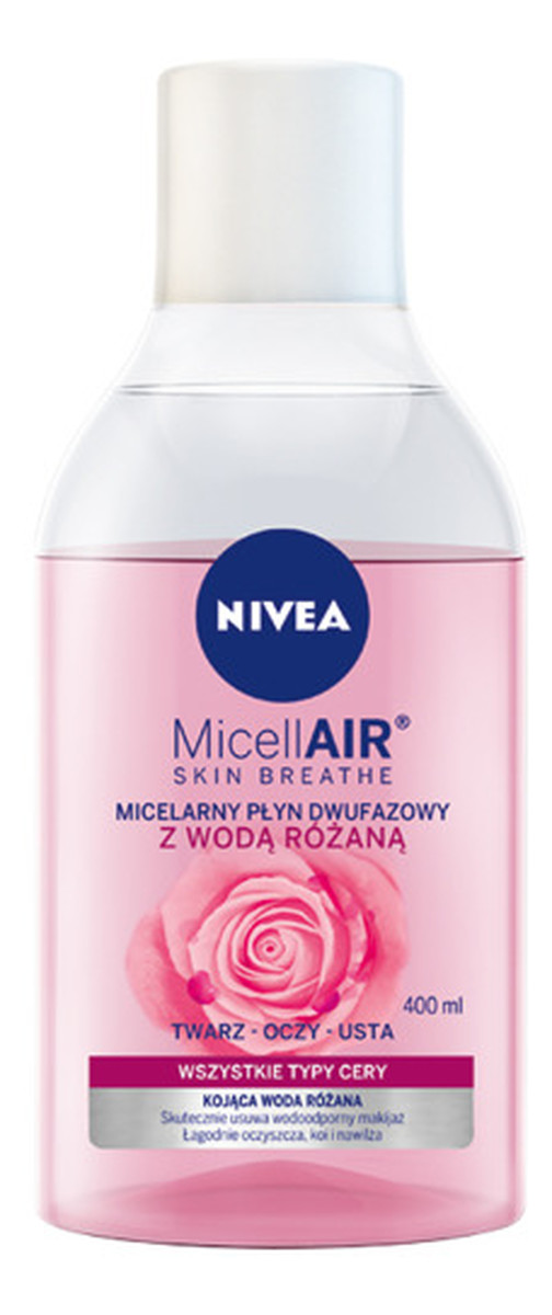 Micelarny Płyn dwufazowy z Wodą Różaną