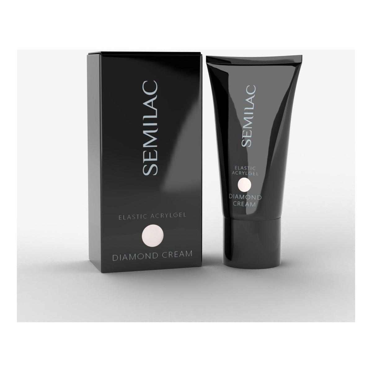 Semilac Elastic acrygel akrylożel do paznokci double flex-diamond cream 30g