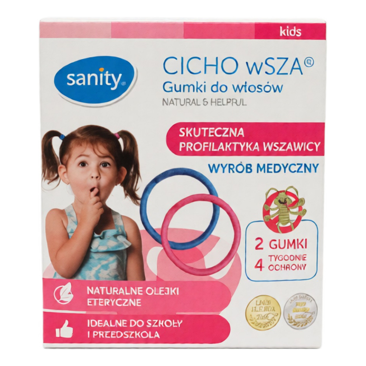 Sanity Kids CICHO wSZA gumki na wszy 2szt
