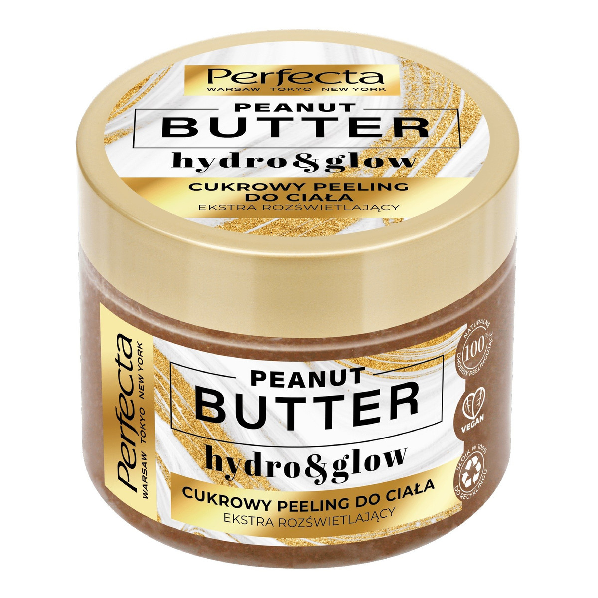 Perfecta Peanut Butter Cukrowy Peeling do ciała - extra rozświetlający 300g