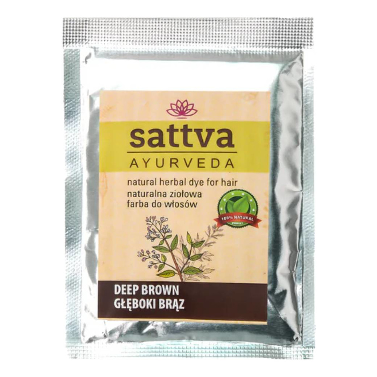 Sattva Natural Herbal Dye for Hair naturalna ziołowa farba do włosów 10g