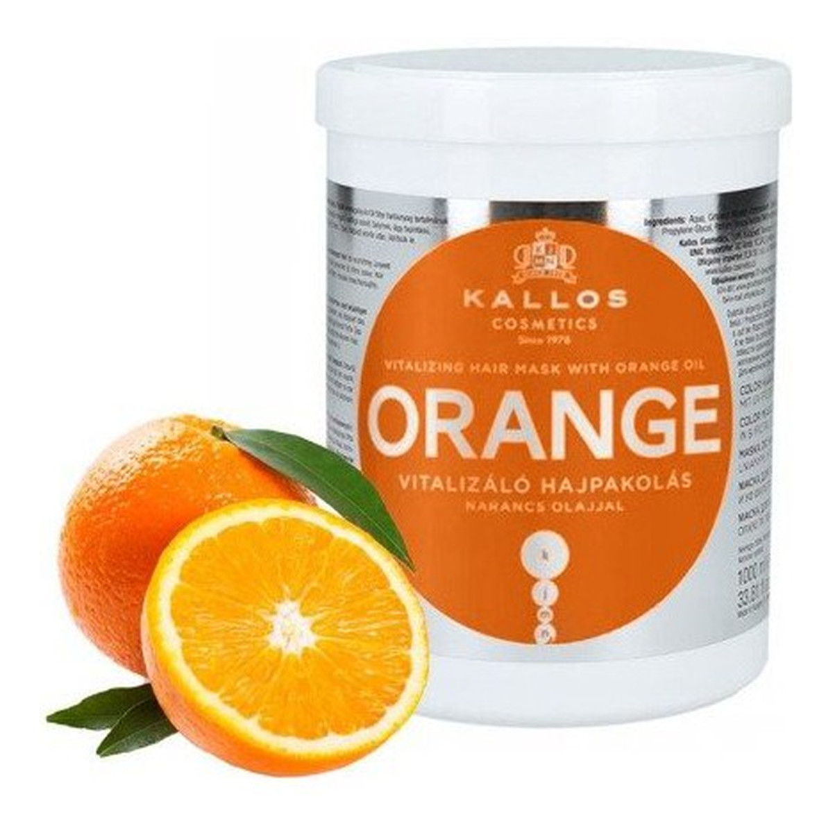 Kallos Orange Maska do włosów rewitalizująca z olejem pomarańczowym 1000ml