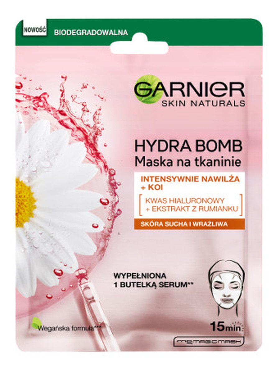 Kojąca maska na tkaninie z ekstraktem z rumianku i kwasem hialuronowym