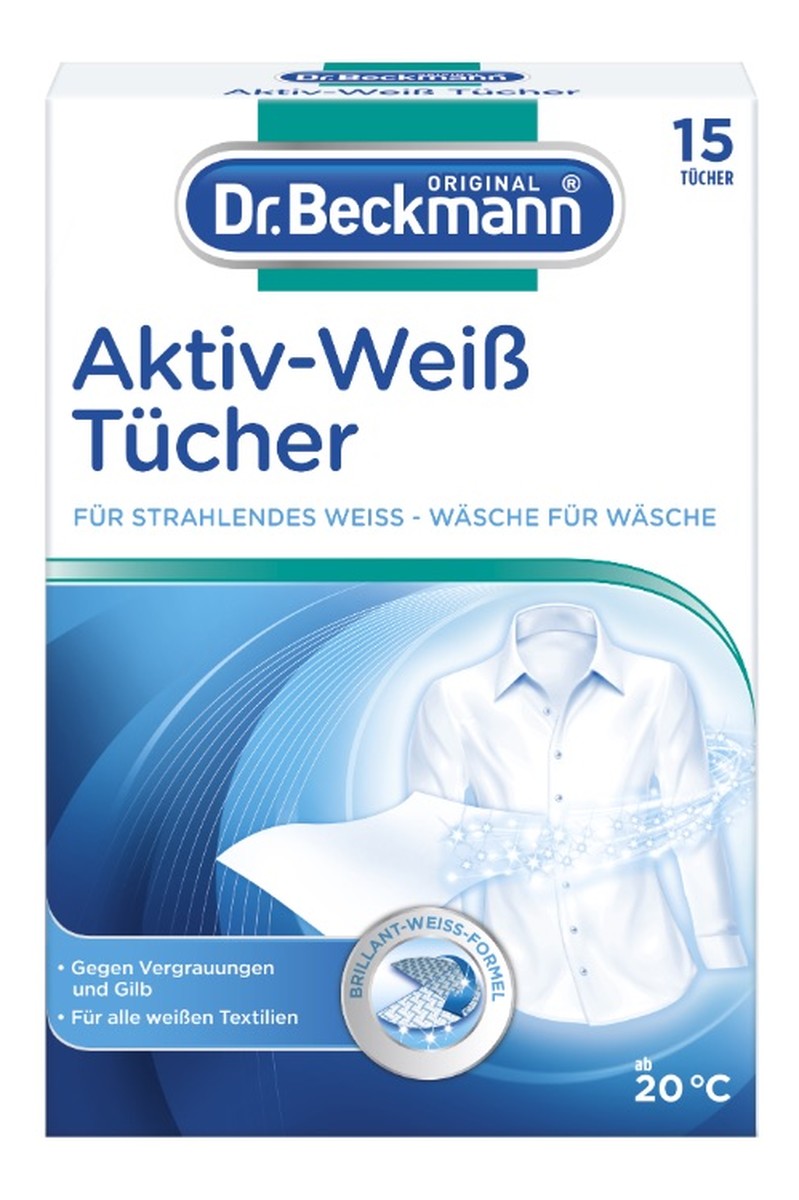 Chusteczki aktywnie wybielające do tkanin białych