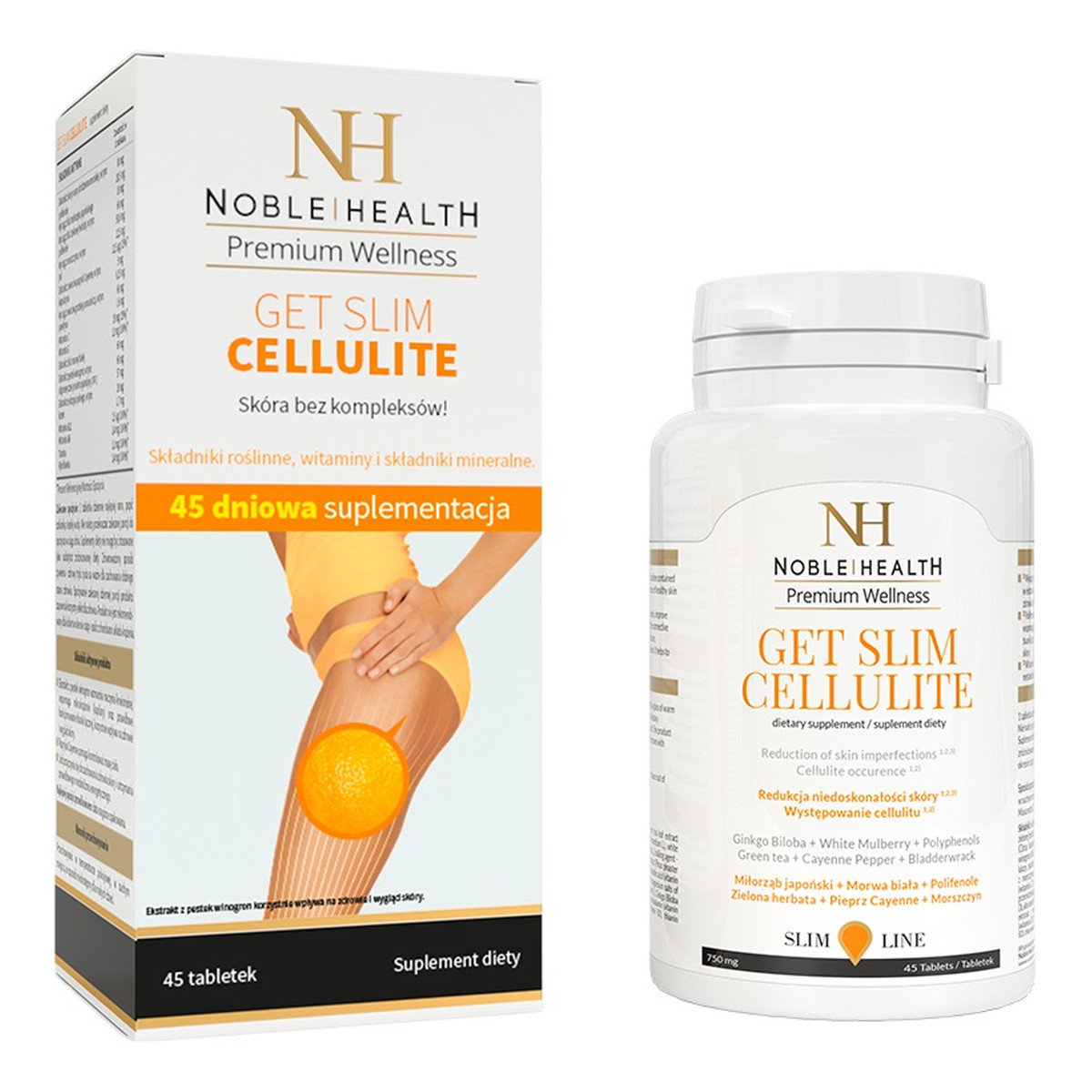Noble Health Premium Wellness Get Slim Cellulite tabletki redukujące cellulit 45 tabletek