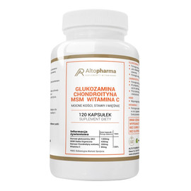 Glukozamina + Chondroityna + MSM + Witamina C suplement diety 120 kapsułek