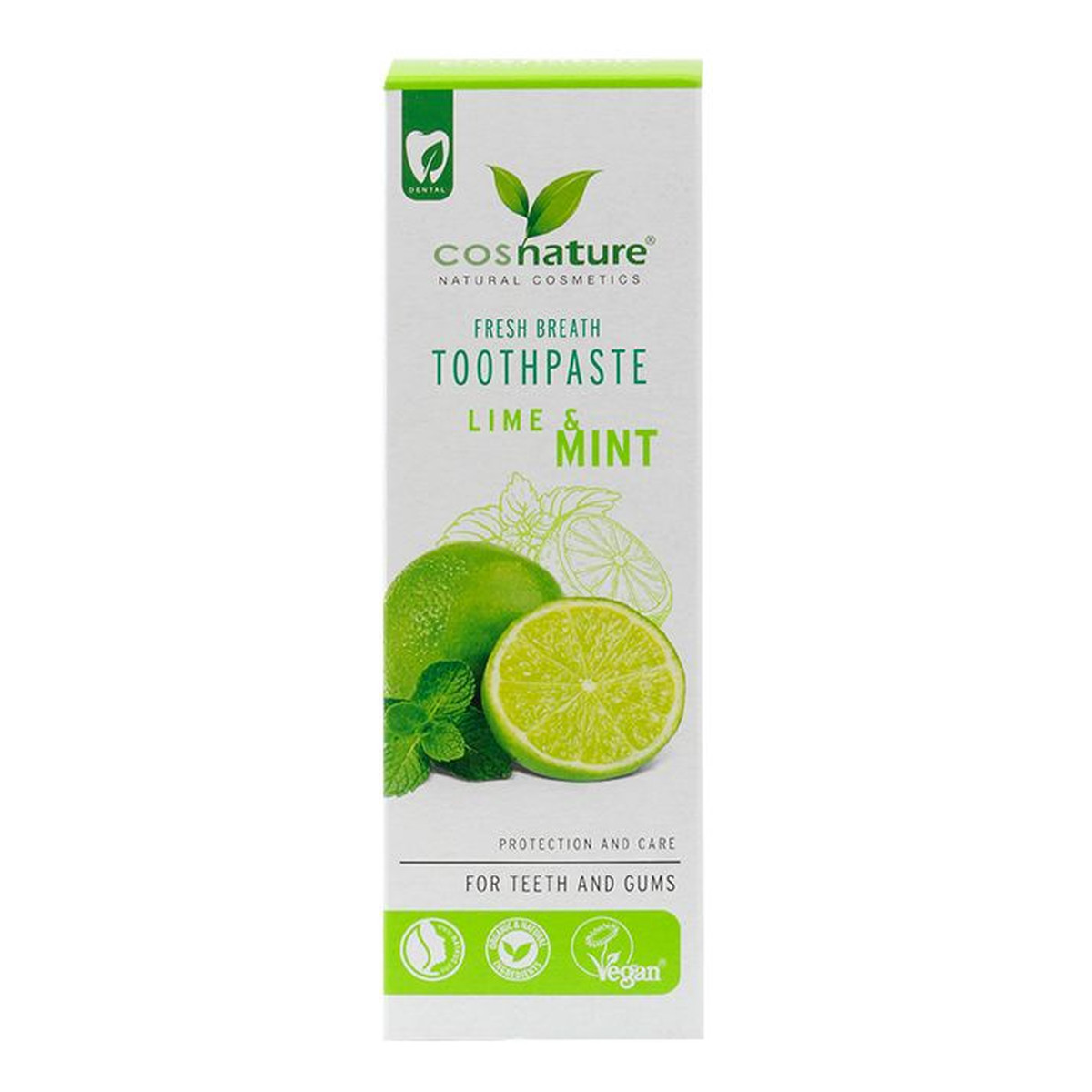 Cosnature Fresh breath toothpaste naturalna pasta do zębów o smaku limonki i mięty 75ml