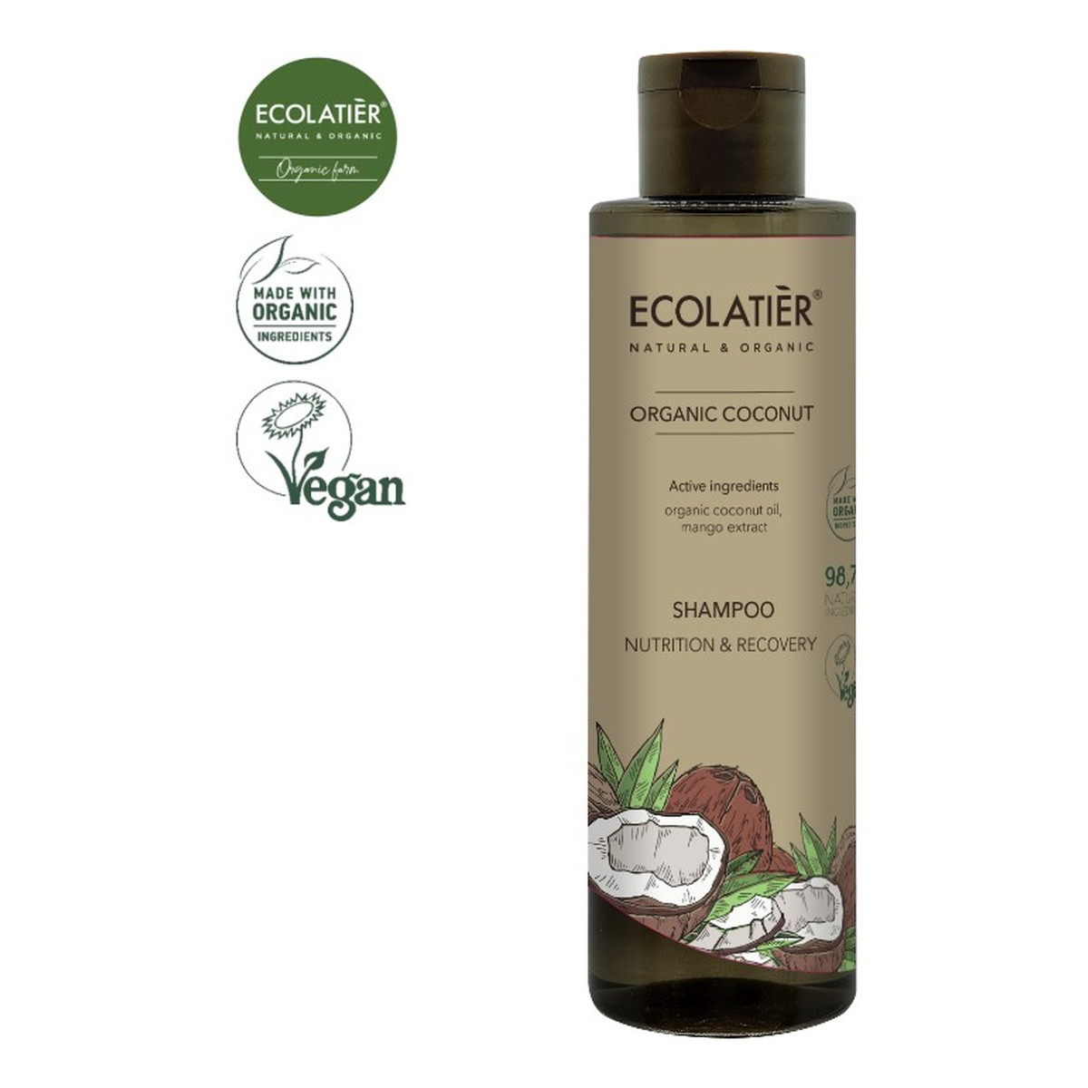 Ecolatier Coconut Szampon do włosów Odżywienie i Regeneracja 250ml