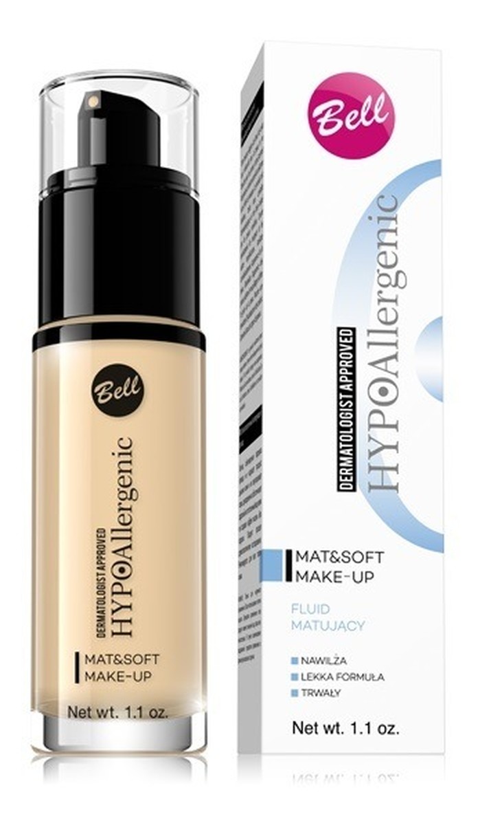 Mat&Soft Make-up Hypoalergiczny fluid matujący