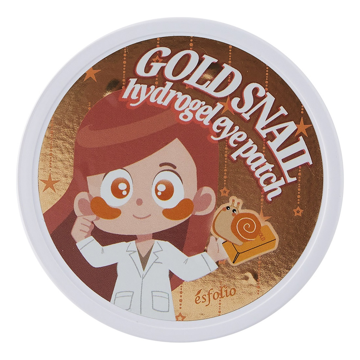 Esfolio Gold snail hydrogel eye patch hydrożelowe płatki pod oczy ze złotem i filtratem ze śluzu ślimaka 60szt.